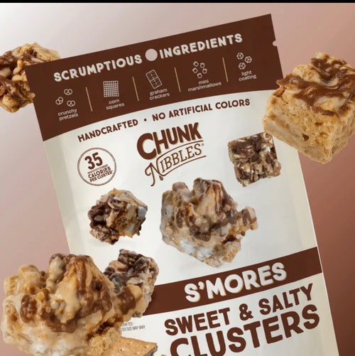 Chunk Nibbles S'mores Sweet & Salty Clusters Handcrafted Peanut-Free,  4.25oz Bag
