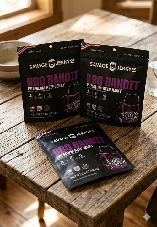 Jerky Co BBQ Bandit Beef Jerky All Natural Gluten Free Pantry