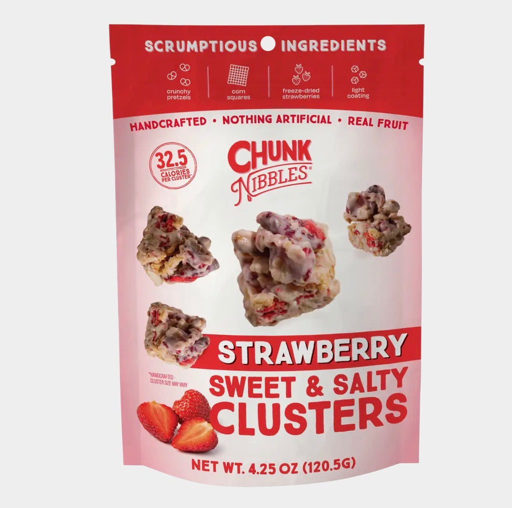 Chunk Nibbles Strawberry Sweet & Salty Clusters Real Strawberries 120.5g