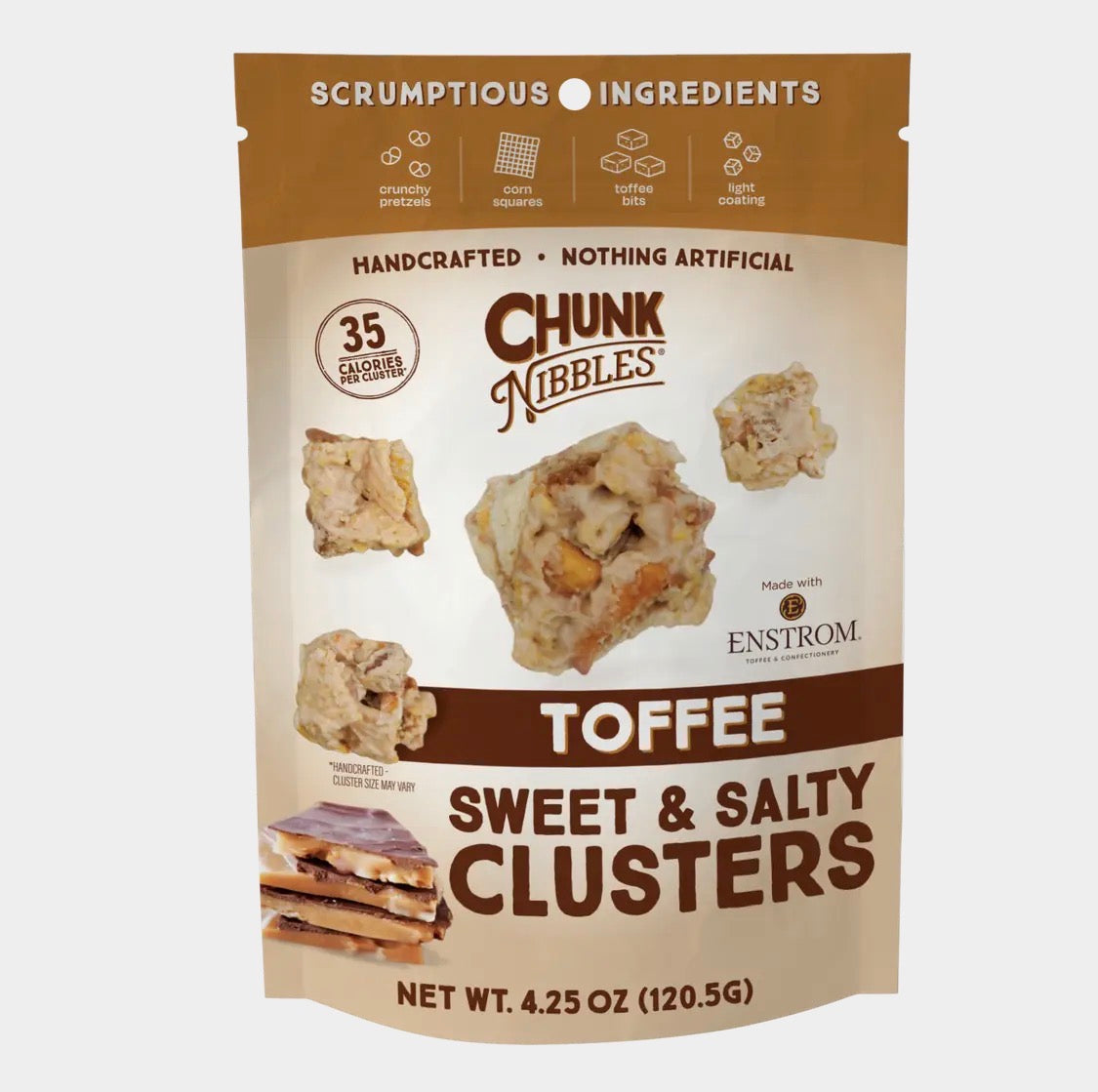 Chunk Nibbles Toffe Sweet & Salty Clusters Peanut-Free Handcrafted 120.5g