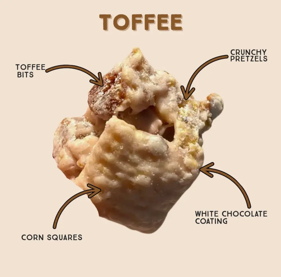 Chunk Nibbles Toffe Sweet & Salty Clusters Peanut-Free Handcrafted 120.5g