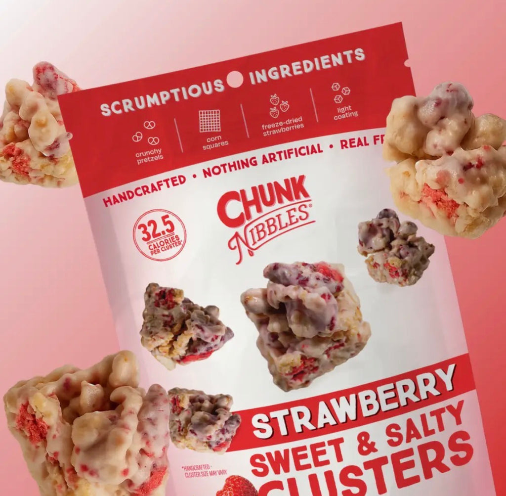 Chunk Nibbles Strawberry Sweet & Salty Clusters Real Strawberries 120.5g