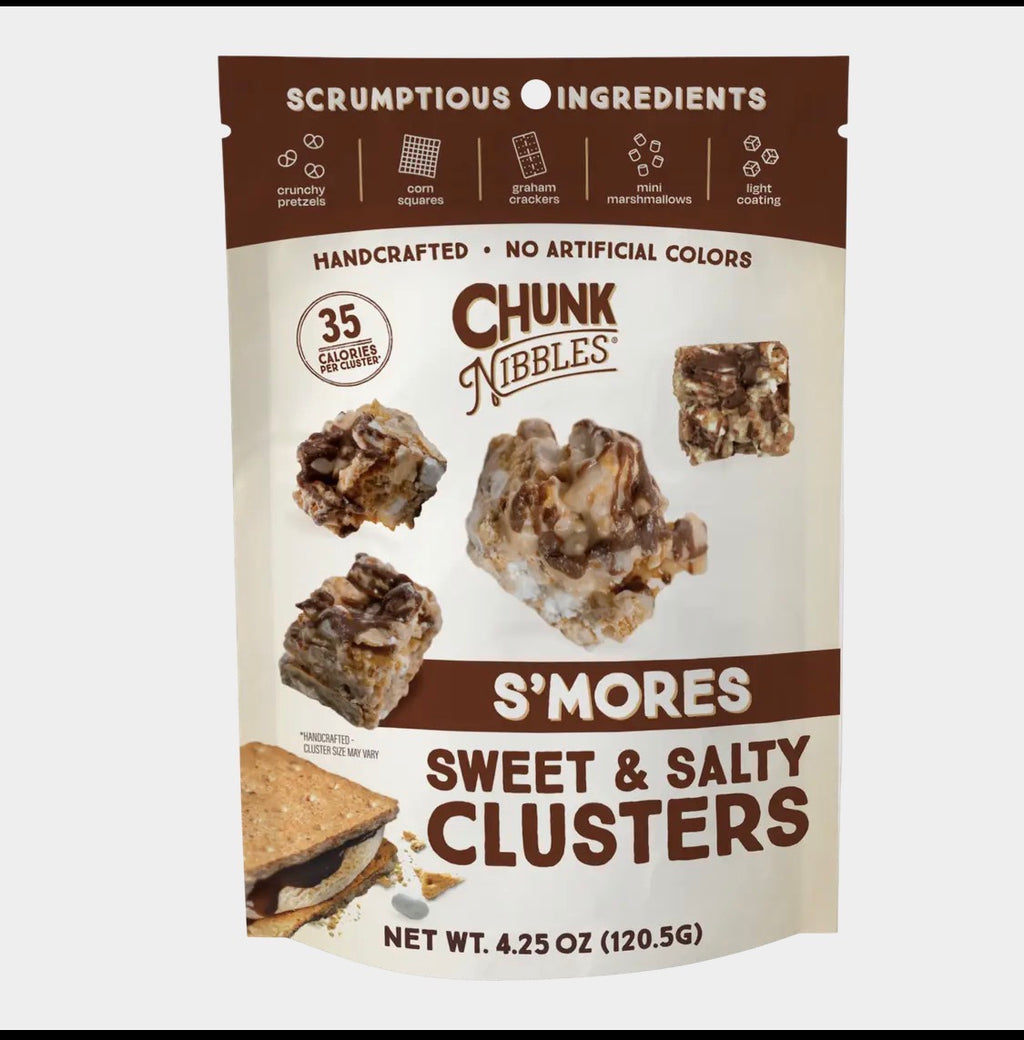 Chunk Nibbles S'mores Sweet & Salty Clusters Handcrafted Peanut-Free,  4.25oz Bag