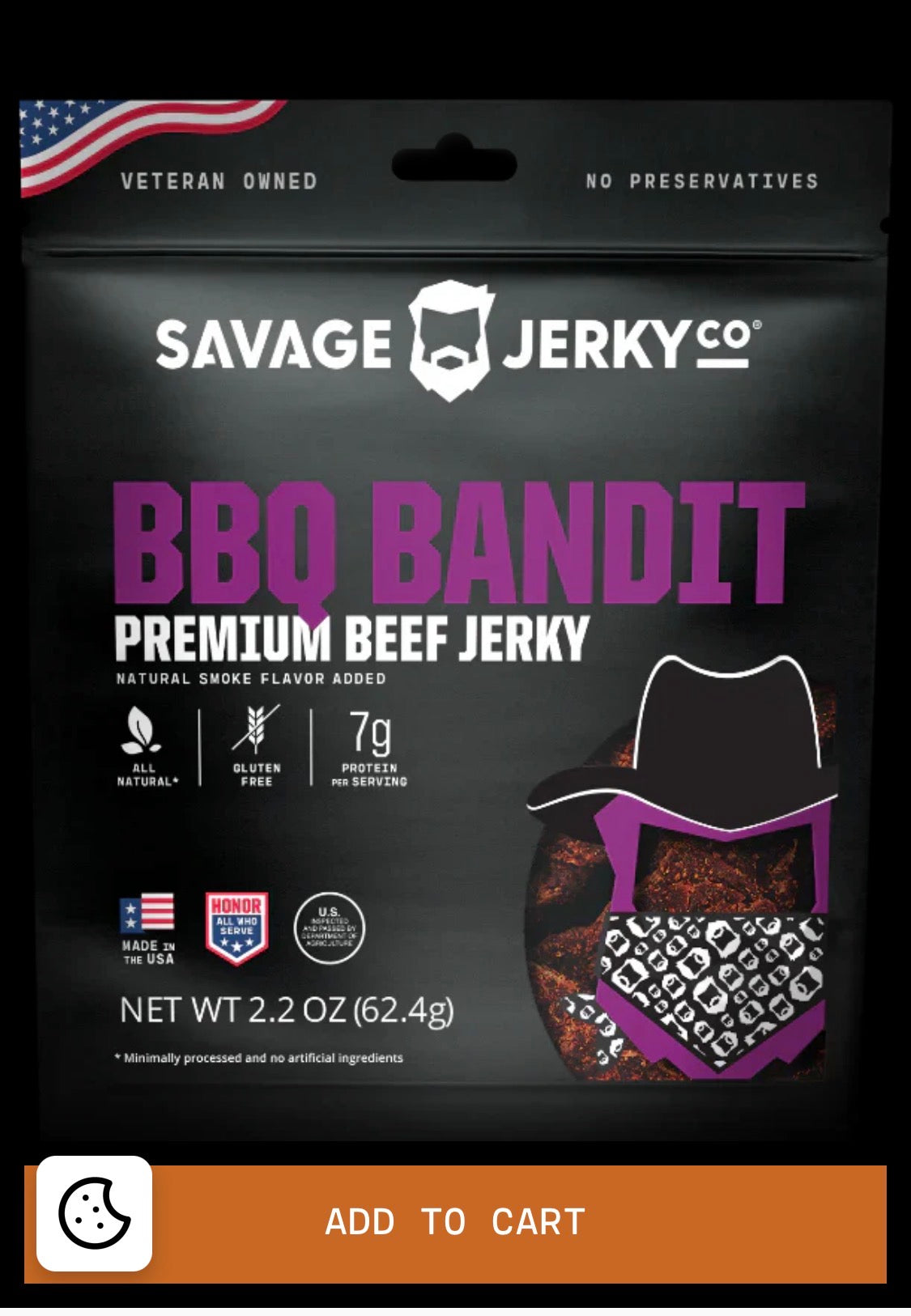 Jerky Co BBQ Bandit Beef Jerky All Natural Gluten Free Pantry